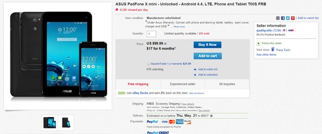 Fotografía - [Alerta Trato] Restaurado, Desbloqueado ASUS Padfone X Mini Y Tablet Dock (AT & T) Por $ 100 de descuento por-contrato